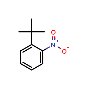 Chemical structure of 1-(Tert-butyl)-2-nitrobenzene , CAS 1886-57-3, AChemBlock X200295