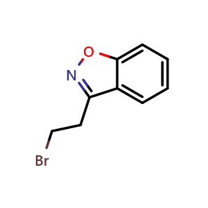 Chemical structure of 3-(2-Bromo-ethyl)-benzo[d]isoxazole , CAS 57148-67-1, AChemBlock X200367