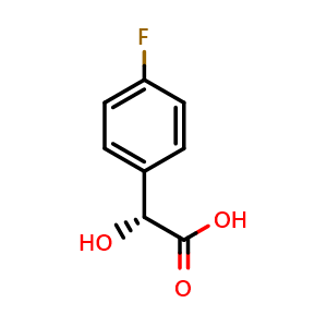 Chemical structure of (R)-2-(4-Fluorophenyl)-2-hydroxyacetic acid , CAS 32222-45-0, AChemBlock X200386