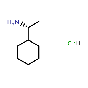 Chemical structure of (R)-1-Cyclohexylethanamine hydrochloride , CAS 404336-48-7, AChemBlock X200388
