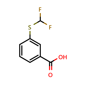 Chemical structure of 3-((Difluoromethyl)thio)benzoic acid , CAS 4837-24-5, AChemBlock X200416