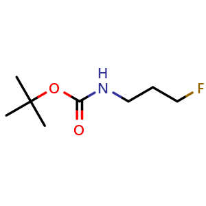 Chemical structure of Tert-butyl (3-fluoropropyl)carbamate , CAS 178181-51-6, AChemBlock X200435