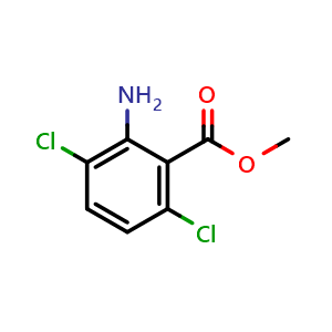 Chemical structure of Methyl 2-amino-3,6-dichlorobenzoate , CAS 40188-85-0, AChemBlock X200438