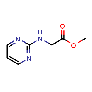 Chemical structure of Methyl pyrimidin-2-ylglycinate , CAS 1042503-63-8, AChemBlock X200443