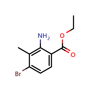 Chemical structure of Ethyl 2-amino-4-bromo-3-methylbenzoate , CAS 1343240-01-6, AChemBlock X200453