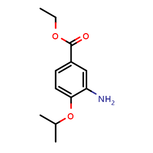 Chemical structure of Ethyl 3-amino-4-isopropoxybenzoate , CAS 1172446-48-8, AChemBlock X200456