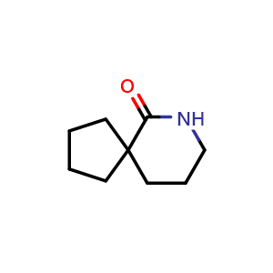 Chemical structure of 7-Azaspiro[4.5]decan-6-one , CAS 1215295-95-6, AChemBlock X200462