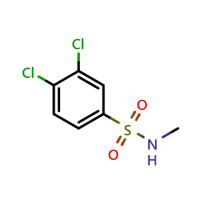 Chemical structure of 3,4-Dichloro-n-methylbenzenesulfonamide , CAS 5836-54-4, AChemBlock X200468