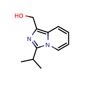 Chemical structure of (3-Isopropylimidazo[1,5-a]pyridin-1-yl)methanol , CAS 1315365-63-9, AChemBlock X200487
