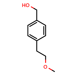 Chemical structure of (4-(2-Methoxyethyl)phenyl)methanol , CAS 886531-77-7, AChemBlock X200488