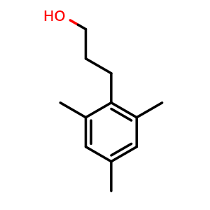 Chemical structure of 3-Mesitylpropan-1-ol , CAS 27645-07-4, AChemBlock X200492