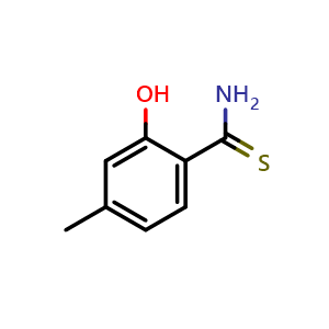 Chemical structure of 2-Hydroxy-4-methylbenzothioamide , CAS 1249811-25-3, AChemBlock X200495