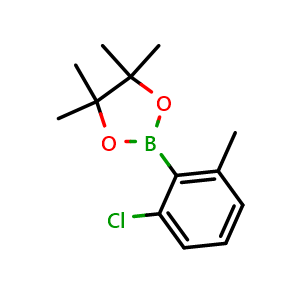 Chemical structure of 2-(2-Chloro-6-methylphenyl)-4,4,5,5-tetramethyl-1,3,2-dioxaborolane , CAS 2276722-27-9, AChemBlock X200512