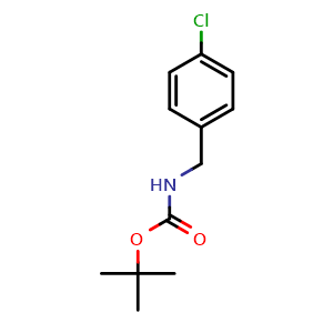 Chemical structure of Tert-butyl (4-chlorobenzyl)carbamate , CAS 120157-95-1, AChemBlock X200542