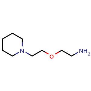 Chemical structure of 2-(2-(Piperidin-1-yl)ethoxy)ethan-1-amine , CAS 933716-53-1, AChemBlock X200548