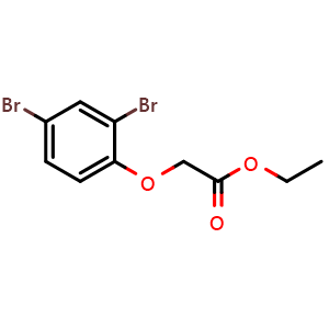 Chemical structure of Ethyl 2-(2,4-dibromophenoxy)acetate , CAS 90798-55-3, AChemBlock X200549
