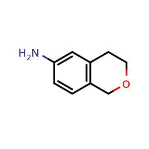 Chemical structure of Isochroman-6-amine , CAS 444588-39-0, AChemBlock X200567