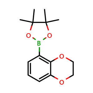 Chemical structure of 2-(2,3-Dihydrobenzo[b][1,4]dioxin-5-yl)-4,4,5,5-tetramethyl-1,3,2-dioxaborolane , CAS 1116104-19-8, AChemBlock X200591