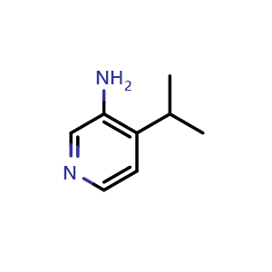 Chemical structure of 4-Isopropylpyridin-3-amine , CAS 1337991-84-0, AChemBlock X200603