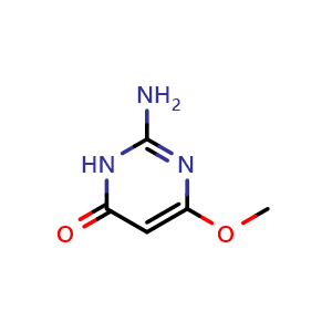 Chemical structure of 2-Amino-6-methoxypyrimidin-4(3H)-one , CAS 59081-28-6, AChemBlock X200608