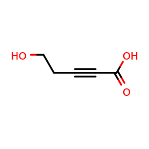 Chemical structure of 5-Hydroxypent-2-ynoic acid , CAS 54620-70-1, AChemBlock X200639