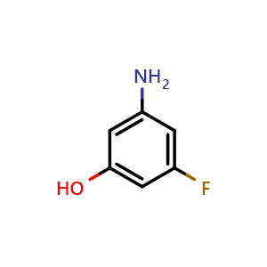 Chemical structure of 3-Amino-5-fluorophenol , CAS 1167055-92-6, AChemBlock X200641