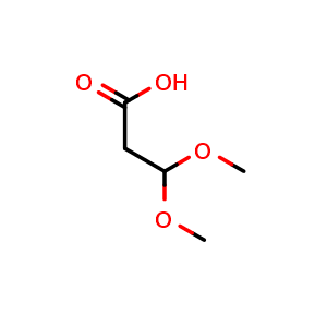 Chemical structure of 3,3-Dimethoxypropanoic acid , CAS 6191-98-6, AChemBlock X200671