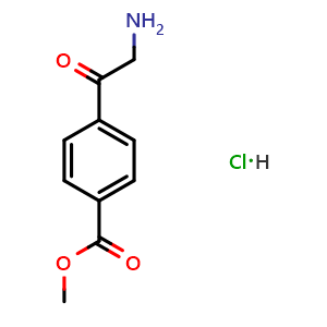 Chemical structure of Methyl 4-(2-aminoacetyl)benzoate hydrochloride , CAS 860344-26-9, AChemBlock X200701