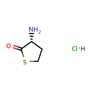Chemical structure of (R)-3-Aminodihydrothiophen-2(3H)-one hydrochloride , CAS 1120-77-0, AChemBlock X200723