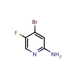 Chemical structure of 4-Bromo-5-fluoropyridin-2-amine , CAS 1417441-38-3, AChemBlock X200724