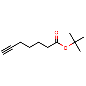 Chemical structure of tert-Butyl hept-6-ynoate , CAS 1203588-17-3, AChemBlock X200728