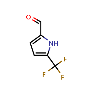 Chemical structure of 5-(Trifluoromethyl)-1H-pyrrole-2-carbaldehyde , CAS 1367875-88-4, AChemBlock X200730