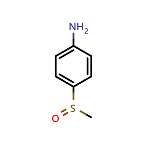 Chemical structure of 4-(Methylsulfinyl)aniline , CAS 22865-62-9, AChemBlock X200731
