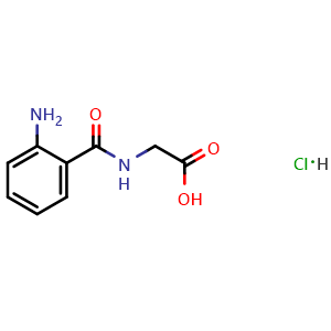 Chemical structure of 2-(2-Aminobenzamido)acetic acid hydrochloride , CAS 256657-23-5, AChemBlock X200750