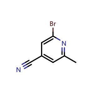 Chemical structure of 2-Bromo-6-methylisonicotinonitrile , CAS 25462-99-1, AChemBlock X200760