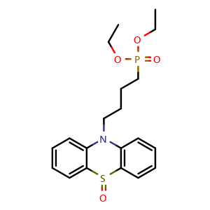 Chemical structure of Diethyl (4-(5-oxido-10H-phenothiazin-10-yl)butyl)phosphonate , CAS 2803477-05-4, AChemBlock X200782