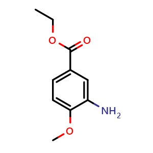 Chemical structure of Ethyl 3-amino-4-methoxybenzoate , CAS 16357-44-1, AChemBlock X200785