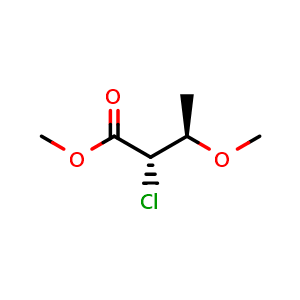 Chemical structure of (2S,3R)-Methyl 2-chloro-3-methoxybutanoate , CAS 1932371-25-9, AChemBlock X200796