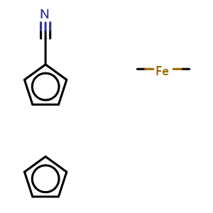 Chemical structure of Cyanoferrocene , CAS 1273-84-3, AChemBlock X200805