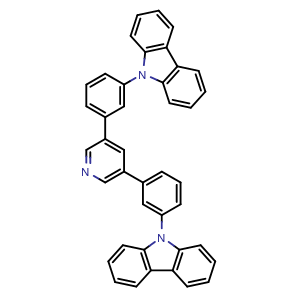 Chemical structure of 3,5-Bis(3-(9H-carbazol-9-yl)phenyl)pyridine , CAS 1013405-25-8, AChemBlock X200806