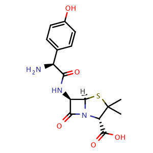 Chemical structure of L-Amoxicillin , CAS 26889-93-0, AChemBlock X200813
