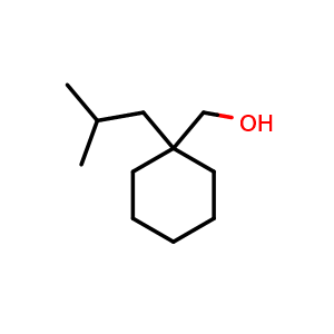 Chemical structure of (1-Isobutylcyclohexyl)methanol , CAS 1430752-03-6, AChemBlock X200822