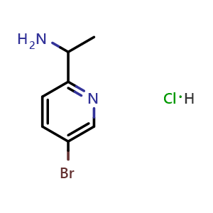 Chemical structure of 1-(5-Bromopyridin-2-yl)ethanamine hydrochloride , CAS 1955561-33-7, AChemBlock X200878