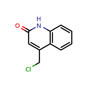 Chemical structure of 4-(Chloromethyl)quinolin-2(1H)-one , CAS 4876-17-9, AChemBlock X200899