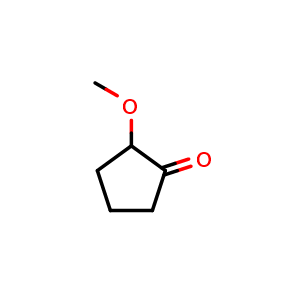 Chemical structure of 2-Methoxycyclopentan-1-one , CAS 35394-09-3, AChemBlock X200916