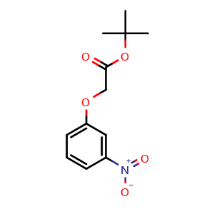Chemical structure of tert-Butyl 2-(3-nitrophenoxy)acetate , CAS 138563-69-6, AChemBlock X200918