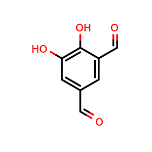 Chemical structure of 4,5-dihydroxyisophthalaldehyde , CAS 116315-07-2, AChemBlock X200922