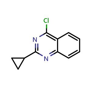 Chemical structure of 4-Chloro-2-cyclopropylquinazoline , CAS 898044-61-6, AChemBlock X200924