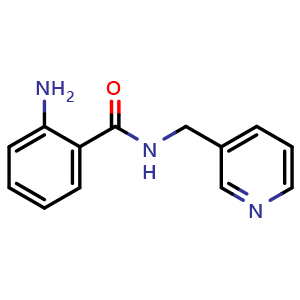 Chemical structure of 2-Amino-N-(pyridin-3-ylmethyl)benzamide , CAS 1214-48-8, AChemBlock X200931