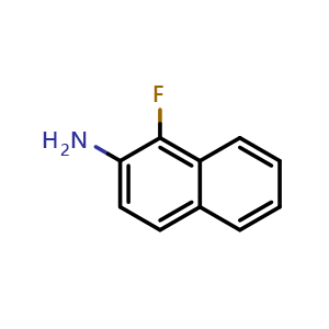 Chemical structure of 1-Fluoronaphthalen-2-amine , CAS 14554-00-8, AChemBlock X200944